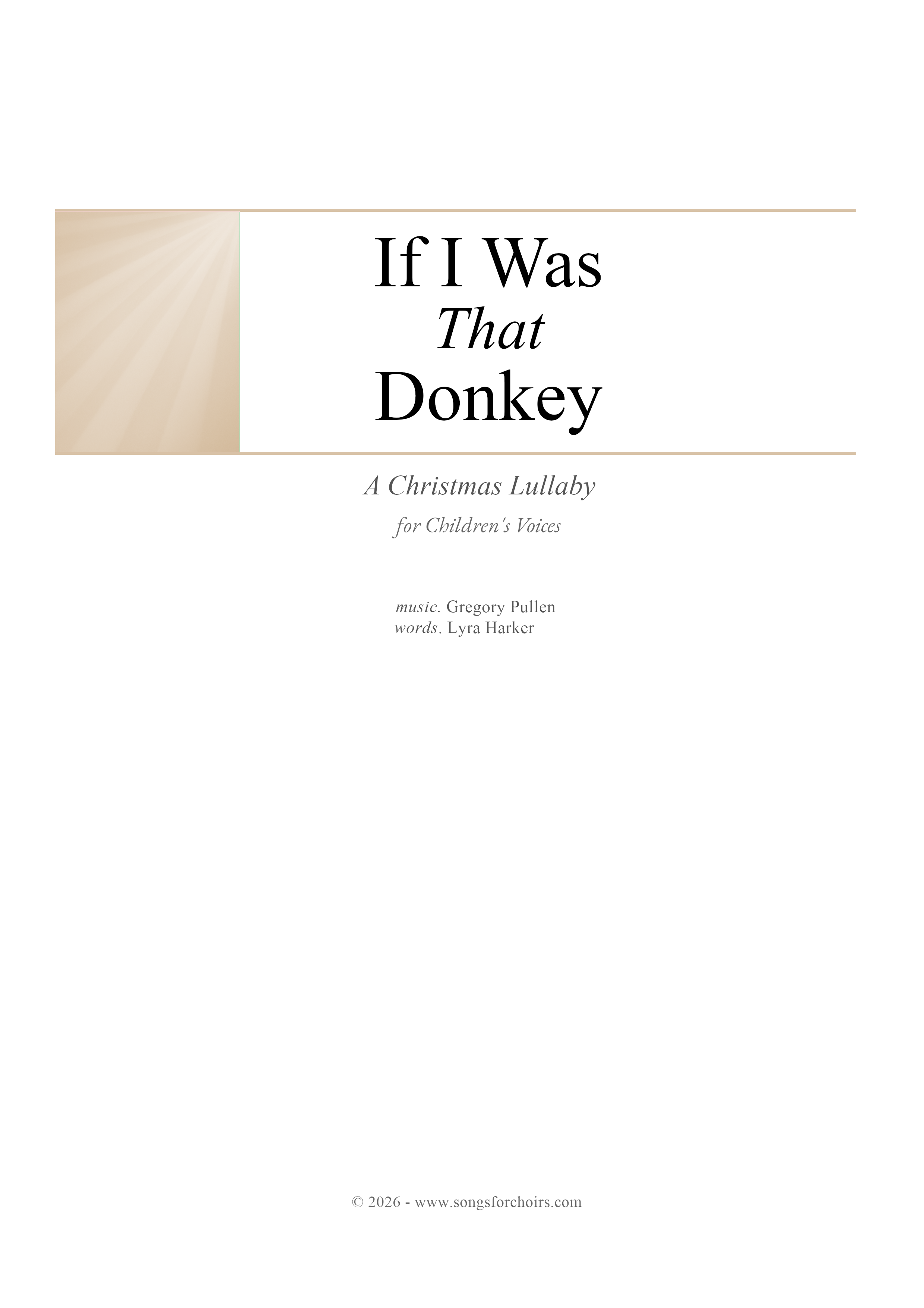 If I Was That Donkey cover